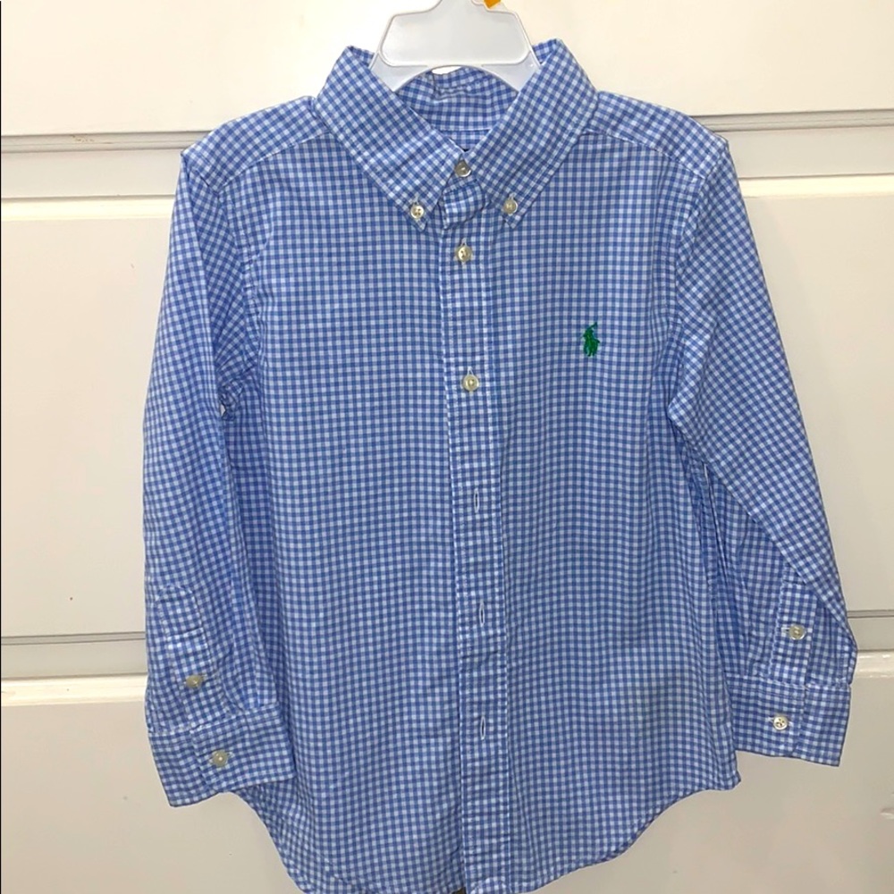 Like new! Ralph Lauren boys size 4 blue gingham